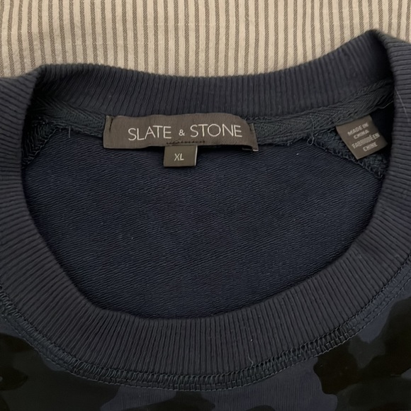 Blue Camo Crewneck (XL) from Slate & Stone. Slim Fit - Picture 2 of 3